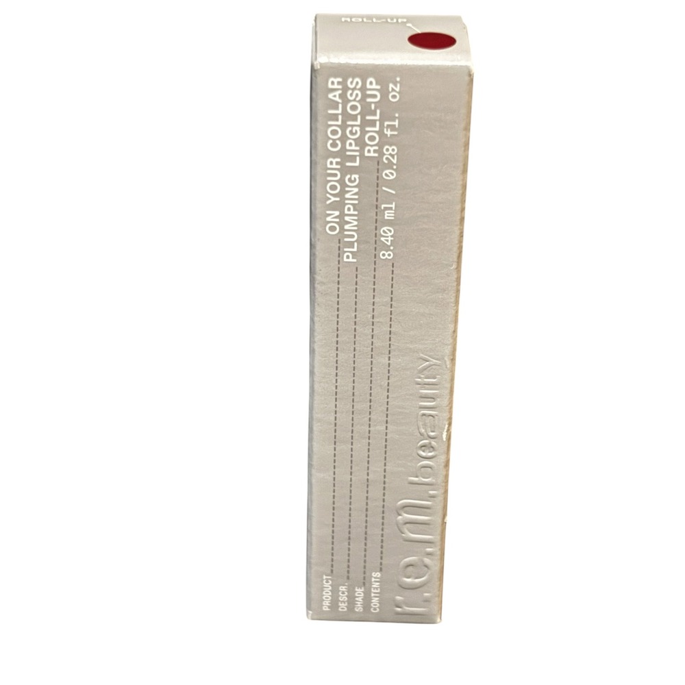 r.e.m beauty On Your Collar Plumping Lip Gloss Roll-Up Terracotta 0.28 fl oz NIB - Picture 2 of 6